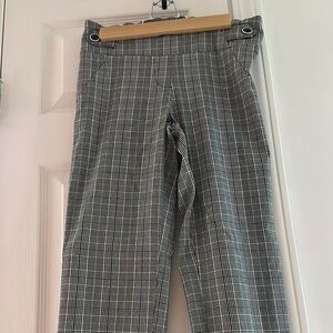 Gray Plaid stretch women's  Pants